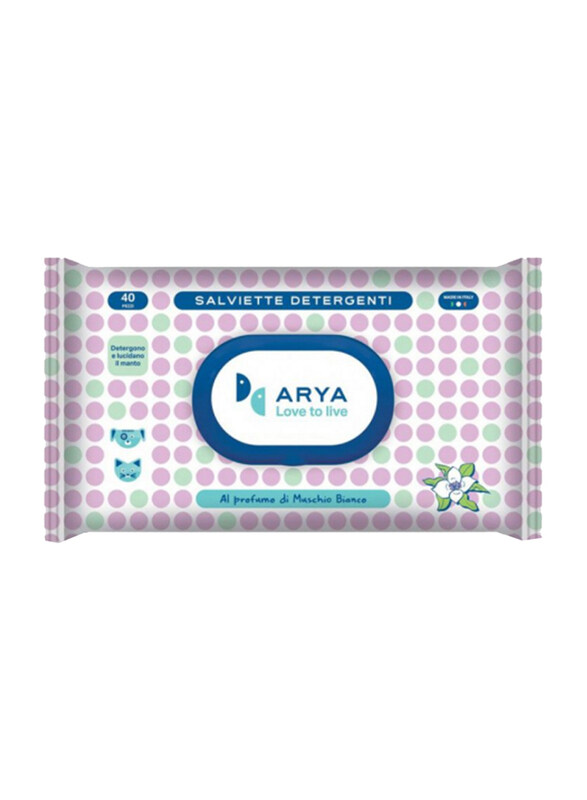 Arya White Musk Wet Wipes, 40 Wipes