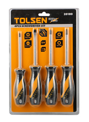 Tolsen 4 Piece Screwdriver Set, 20180, Orange/Black