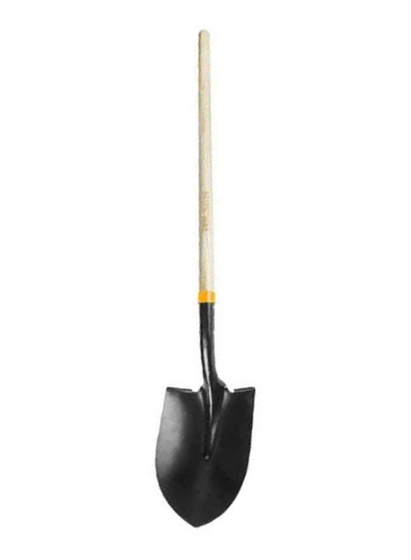 Tolsen Steel Shovel With Handle, 1480mm, 58005, Black/Beige