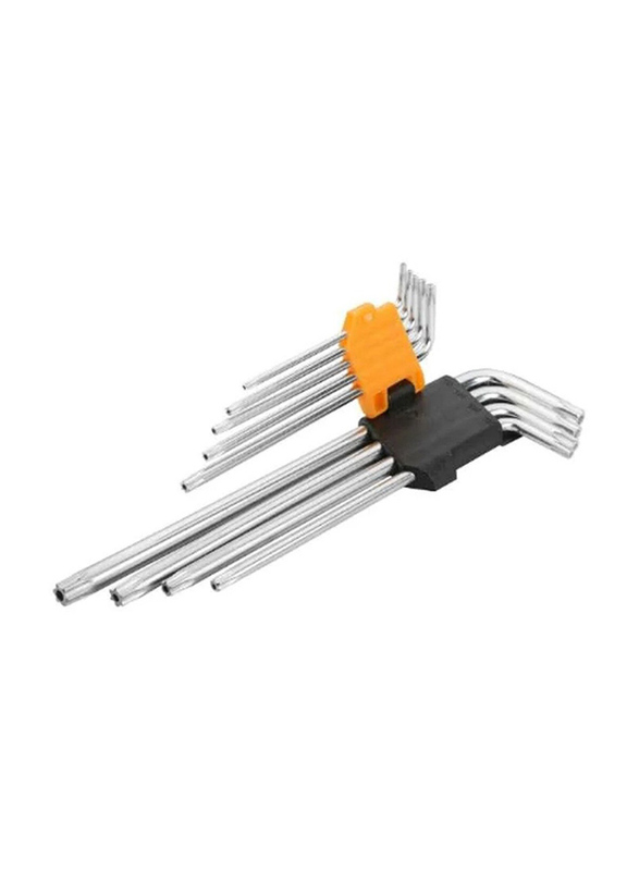 Tolsen Torx Extra-Long Arm Hex Key Set, 20057, 9 Pieces, Multicolour