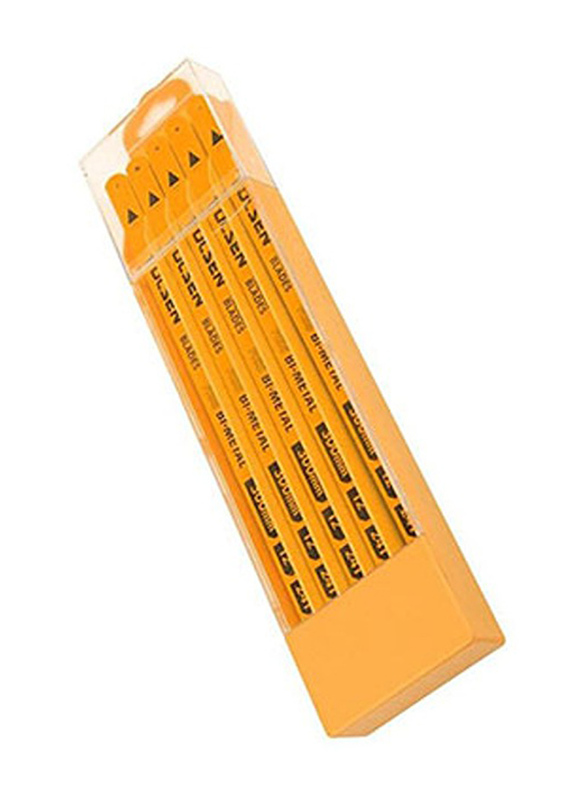 Tolsen 100-Piece 300 x 12mm Industrial Bi-Metal Hacksaw Blade, 30065, Yellow