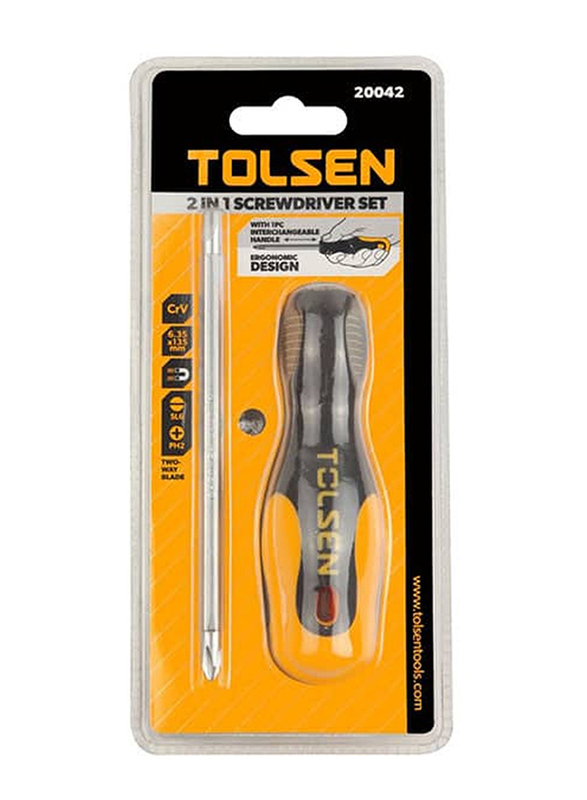 Tolsen 2 -in-1 Screwdriver Set, 20042, Multicolour