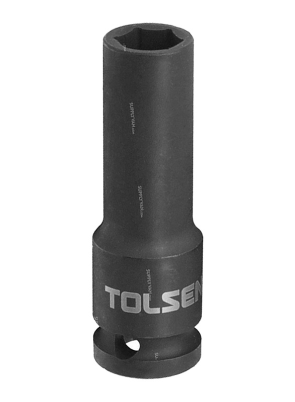 Tolsen 30mm 0.5-Inch Industrial Impact Socket, 18280, Black