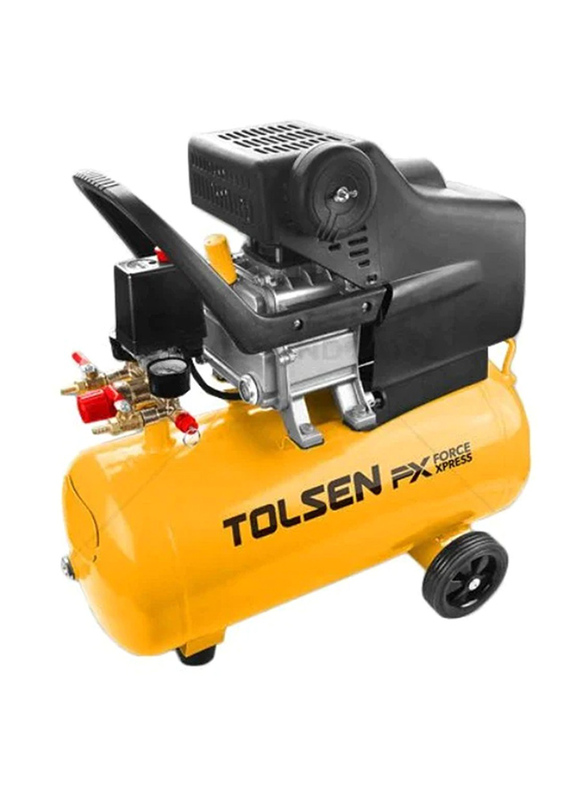 Tolsen Air Compressor, 1500W / 2Hp, 73126, Yellow/Black