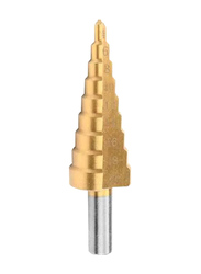 Tolsen Titanium Coated Step Drill Bit, 75873, Gold/Silver