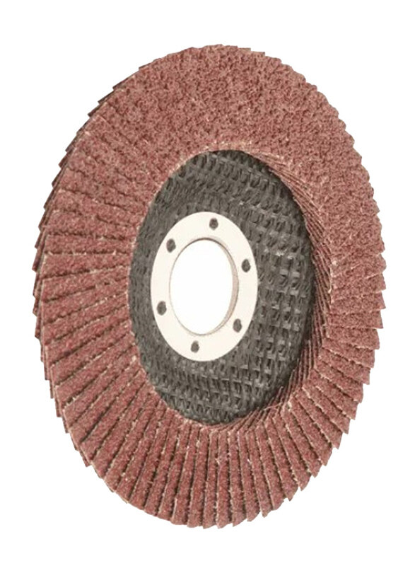 

Tolsen 115x22.2mm 10-Piece Aluminium Oxide Flap Disc (Fibre Backing), 77221, Grey/Maroon