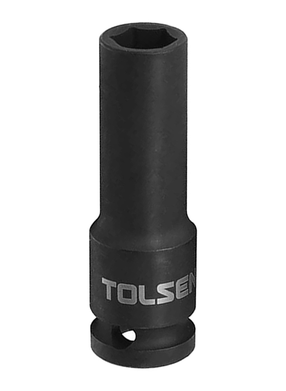 Tolsen 22mm 0.5-Inch Industrial Impact Socket, 18272, Black