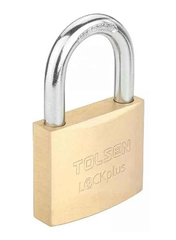 Tolsen Industrial Heavy Duty Brass Padlock, 50mm, 55115, Gold