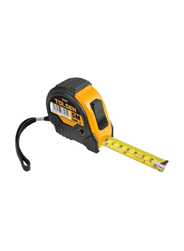 Tolsen 3M x 16mm Measuring Tools Tape with Metric/Inch Blade, 35006, Yellow/Black