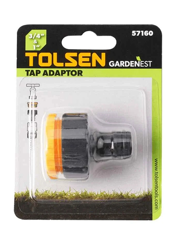 Tolsen Tap Adaptor, 3/4 Inch + 1 Inch, 57160, Black/Yellow