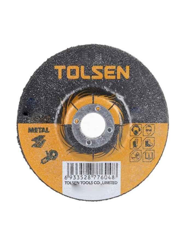 Tolsen Depressed Centre Cutting-Off Wheel, 125mm, 5 Pieces, 76143, Yellow/Black