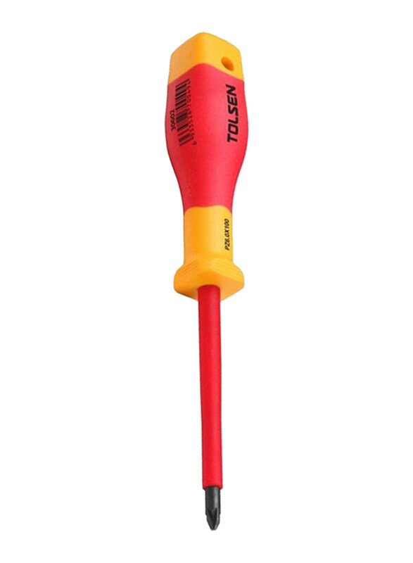 

Tolsen 100mm Premium Line Insulated Pozi Screwdriver, V30602, Orange/Yellow