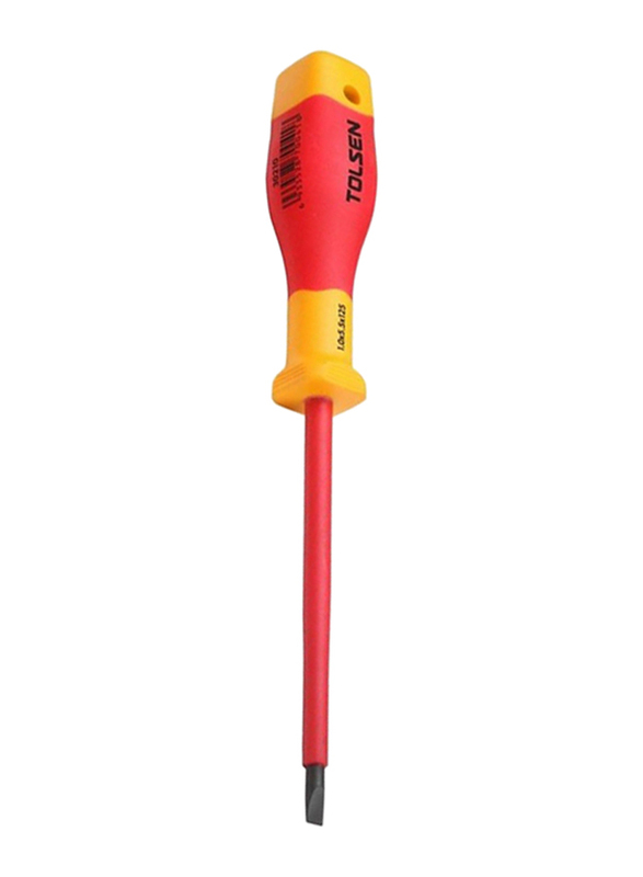 Tolsen Premium Line Insulated Slotted Screwdriver, V30208, Orange/Yellow