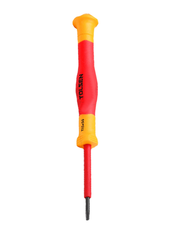 

Tolsen T6 x 50mm Premium Line Insulated Precision Torx Screwdriver, V31806, One Size, Orange/Yellow