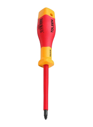 Tolsen 150mm Premium Line Insulated Pozi Screwdriver, V30603, Orange/Yellow