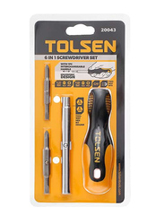 Tolsen 6 -in-1 Screwdriver Set, 20043, Multicolour