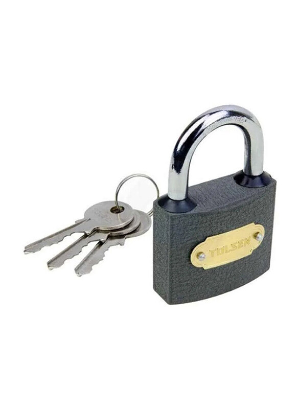 Tolsen Iron Padlock, 63mm, 55136, Black