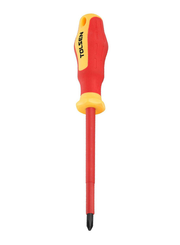 

Tolsen 100mm VDE Screwdriver, 38007, Red/Yellow