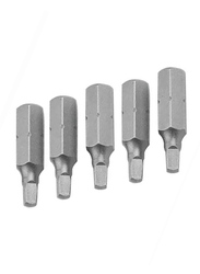 Tolsen PZ2 x 25mm Industrial Screwdriver Bits Set, 5 Pieces, 20273, Silver