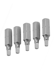 Tolsen S2 x 25mm Industrial Screwdriver Bits Set, 20280, 5 Pieces, Silver