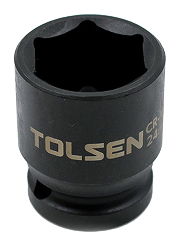 Tolsen 21mm 1/2 inch Industrial Impact Socket, 18221, Black