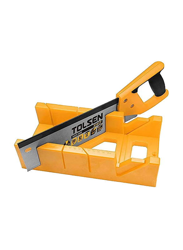 Tolsen 300mm Mitre Box with Back Saw Set, 31017, Multicolour