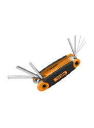 Tolsen Folding Hex Key Set, 20098, 9 Pieces, Multicolour