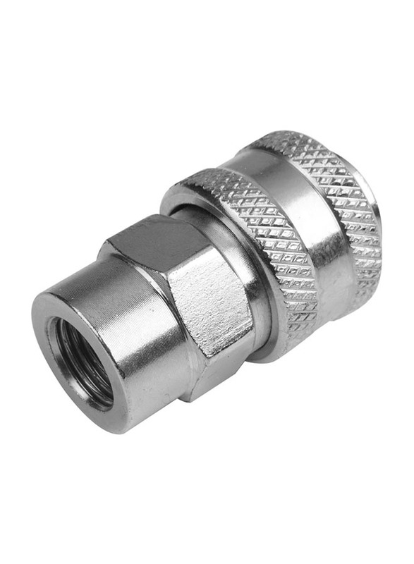 Tolsen G1/4-inch Female Steel Industrial Quick Coupler, 72812, Silver