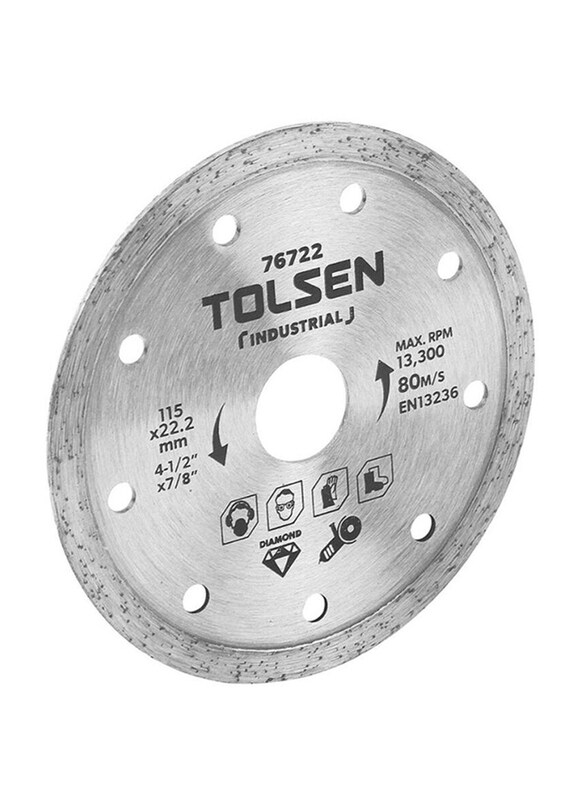 

Tolsen Industrial Diamond Cutting Blade, 125mm, 76723, Silver