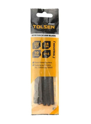 Tolsen 10-Piece 150mm Industrial Mini Hacksaw Blade, 30060, Black