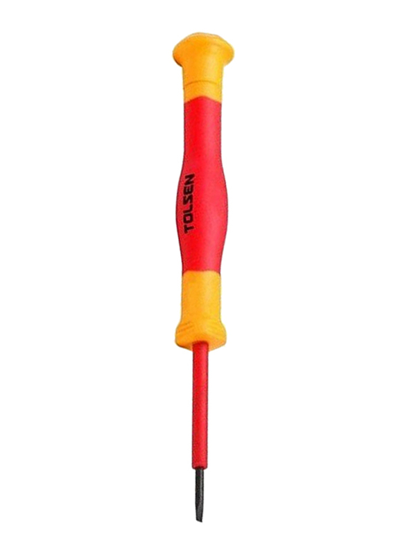 

Tolsen Premium Line Insulated Precision Slotted Screwdriver, V31425, Orange/Yellow