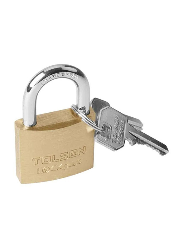 

Tolsen Industrial Brass Padlock, 50mm, 55105, Gold