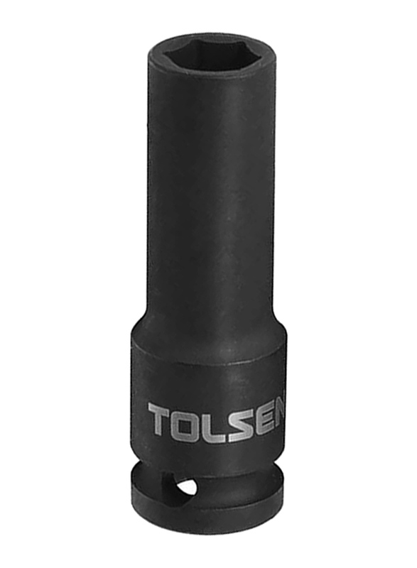 Tolsen 14mm 0.5-Inch Industrial Impact Socket, 18264, Black