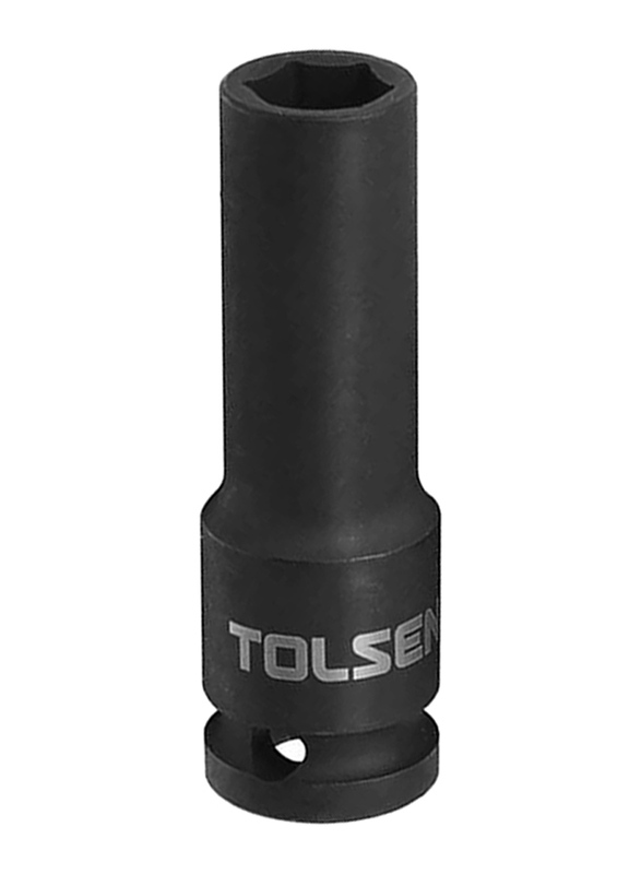 Tolsen 17mm 0.5-Inch Industrial Impact Socket, 18267, Black
