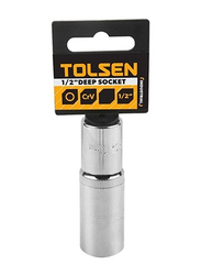 Tolsen 23mm 1/2 inch Industrial Deep Socket, 16573, Silver