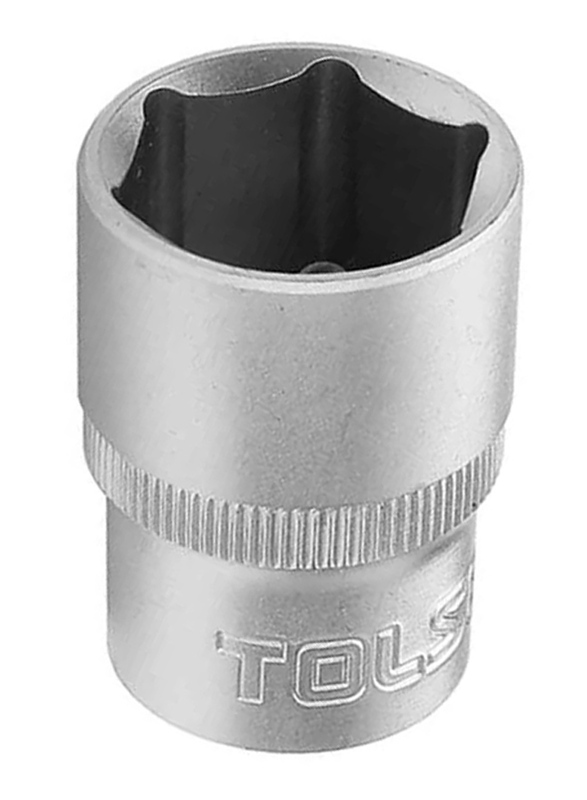 Tolsen 8mm 1/2 inch Industrial Socket, 16508, Silver