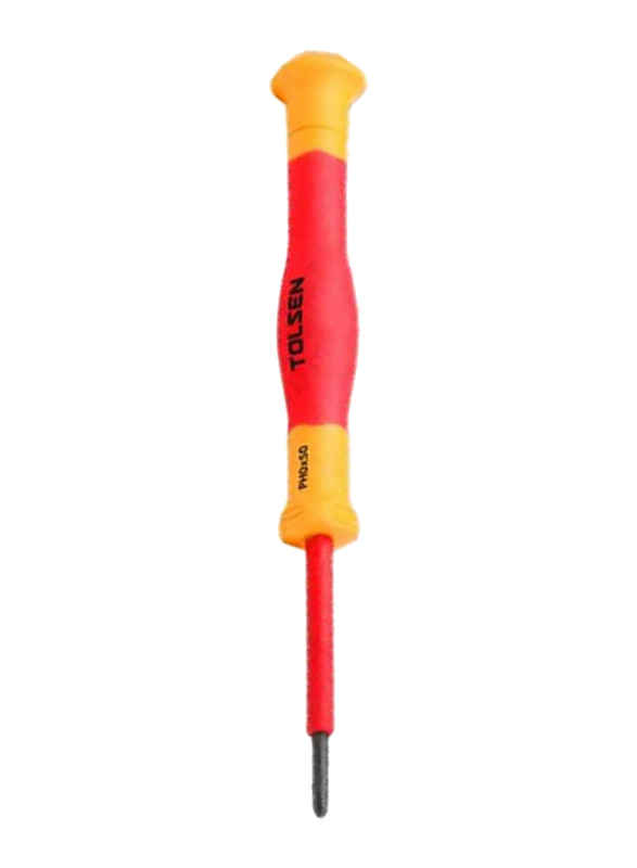 Tolsen PH1 x 50mm Premium Line Insulated Precision Phillips Screwdriver, V31602, One Size, Orange/Yellow