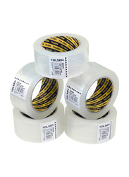 Tolsen Bopp Packing Tape, 48mm x 100 Meter, 5 Piece, 50206, Clear