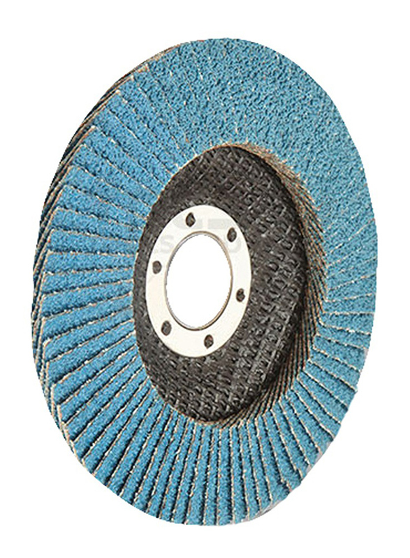 Tolsen 115x22.2mm 10-Piece Zirconia Oxide Flap Disc(Fibre Backing), 77325, Grey/Blue