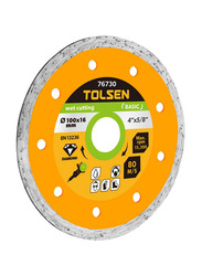 Tolsen Wet Diamond Disc (Basic), 76730, 100X16mm, Yellow/Silver