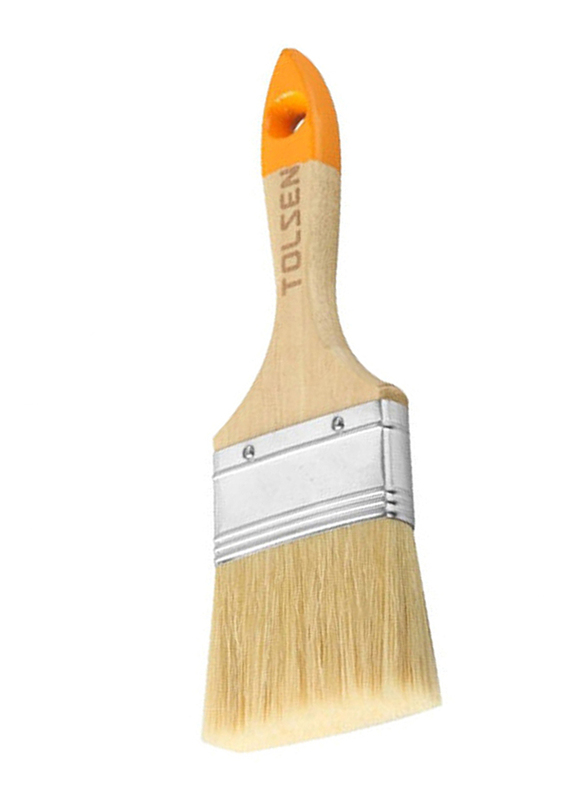 

Tolsen Wooden Handle Paint Brush, 2 inch, 40123, Beige/Yellow