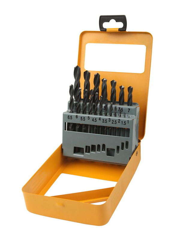 Tolsen 19-Piece HSS Twist Drill Bits Set, TLSN-75081, Black