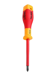 Tolsen 80mm Premium Line Insulated Phillips Screwdriver, V30401, Orange/Yellow