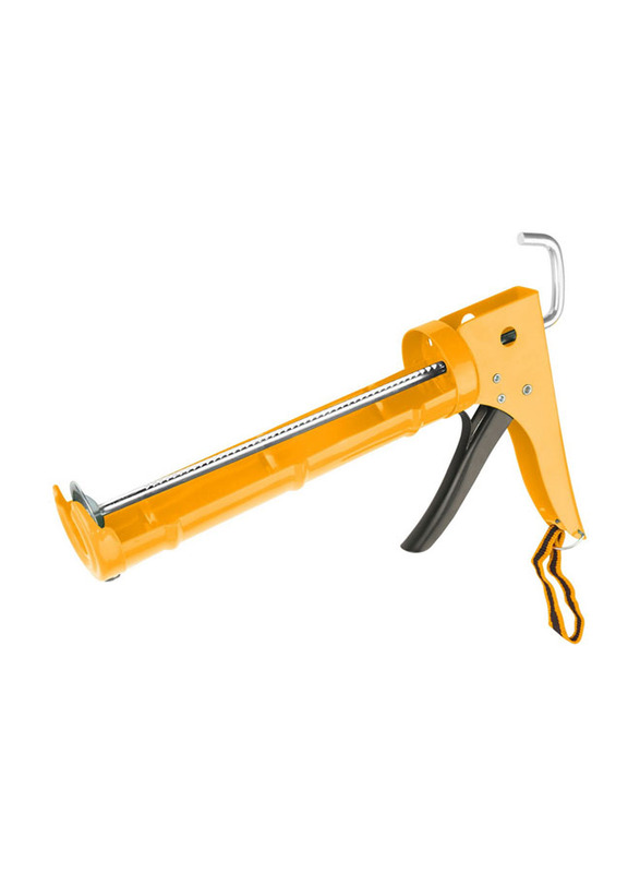 Tolsen 3-In-1 Heavy Duty Caulking Gun, 43043, Yellow