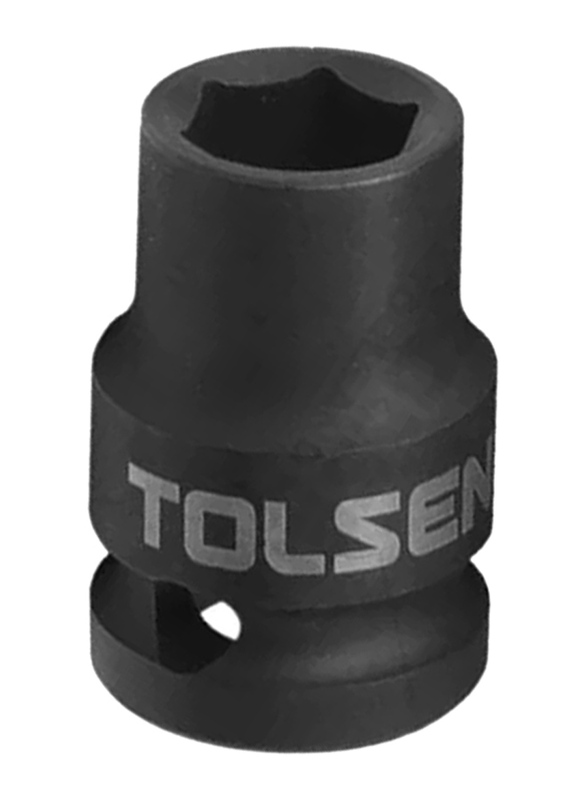 Tolsen 8mm 1/2 inch Industrial Impact Socket, 18208, Black