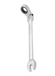 Tolsen 23mm Flexible Head Combination Ratchet Spanner, 15249, Silver