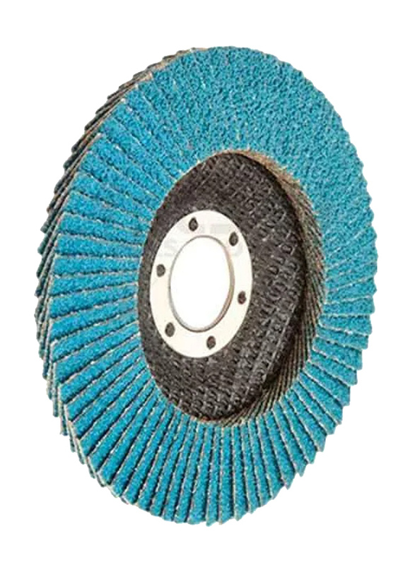 Tolsen 100x16mm 10-Piece Zirconia Oxide Flap Disc(Fibre Backing), 77303, Grey/Blue