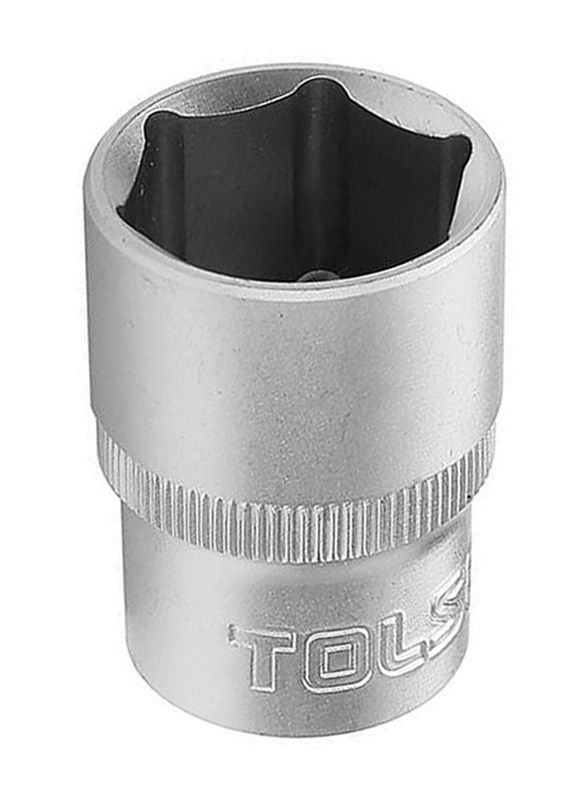 Tolsen 16mm 1/2 inch Industrial Socket, 16516, Silver