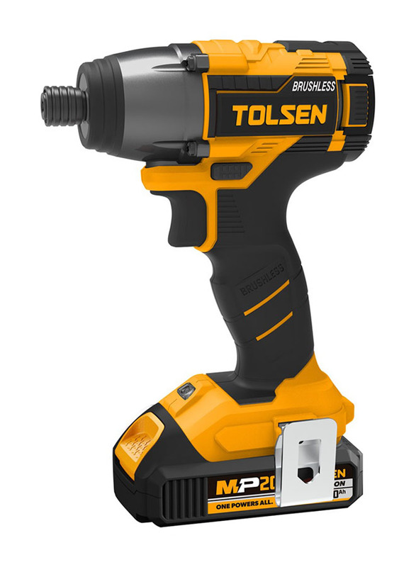 Tolsen Li-Ion Cordless Impact Screwdriver (Brushless Motor)(Industrial), 87256, Yellow/Black