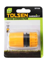 Tolsen Hose Connector, 1/2 Inch, 57119, Black/Yellow